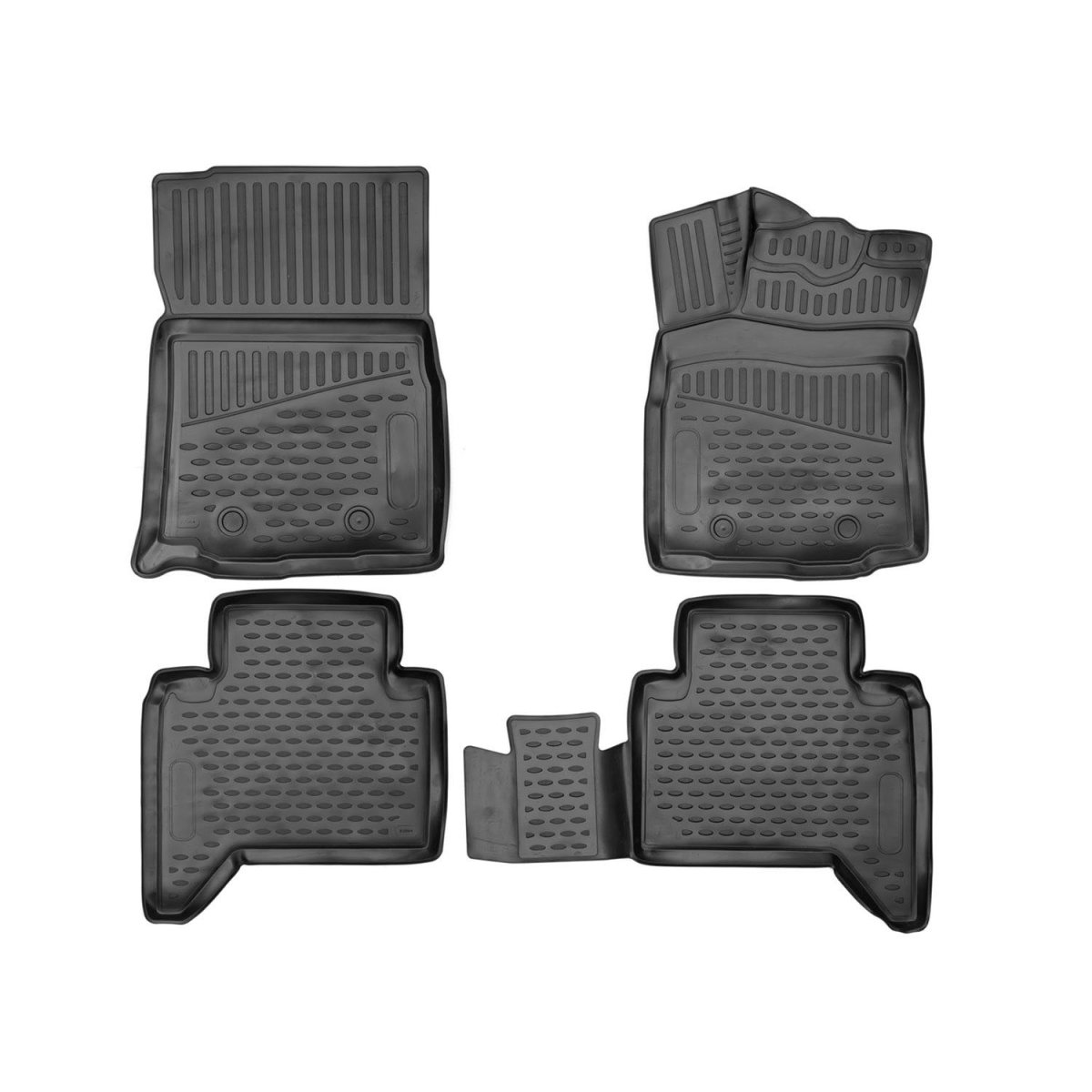 Toyota Tacoma Floor Mats - Omac - Rubber TPE - Black - '18-'19